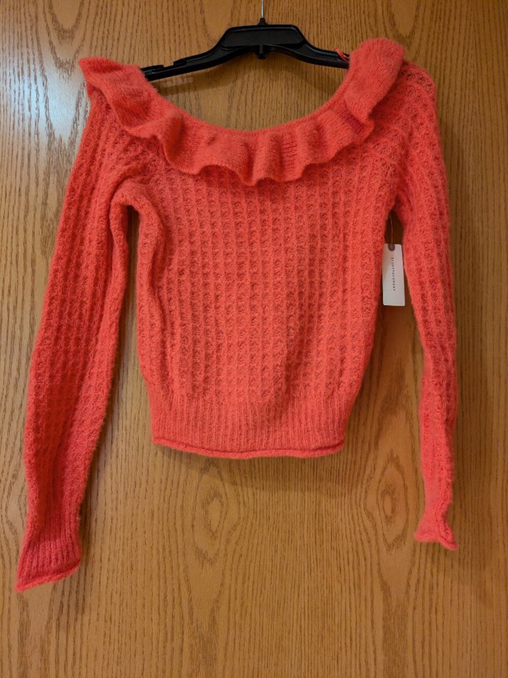 Anthropologie Coral Sweater Off-shoulder XS NWT